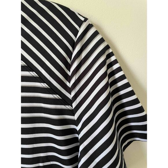 Tail Golf Striped Athletic Short Sleeve Top Short Black White Size Small NEW - Picture 3 of 7